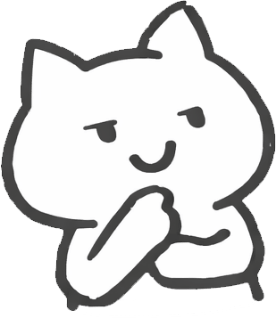 考える猫のイラスト